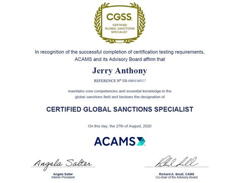 Jerry Anthony, CGSS .
